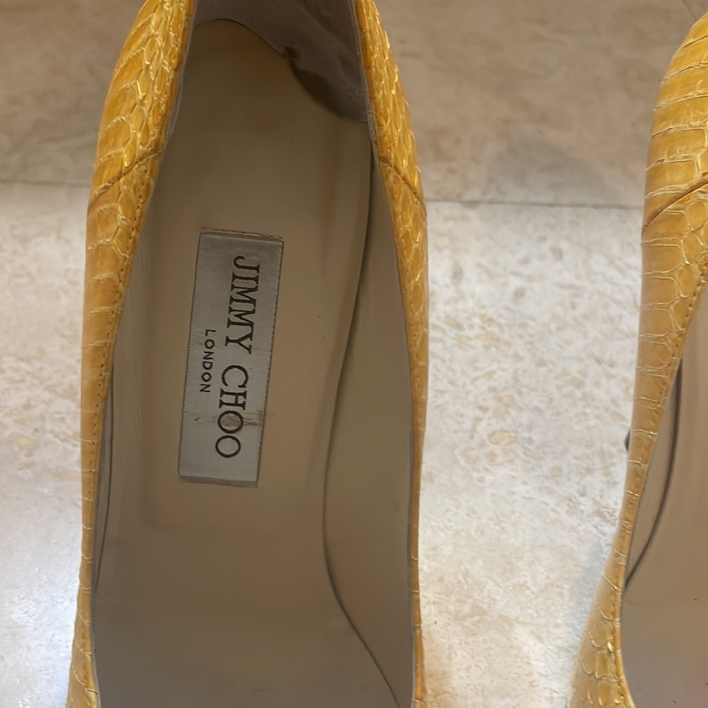 Jimmy choo snake skin shoes 37.5 - Picture 3 of 4